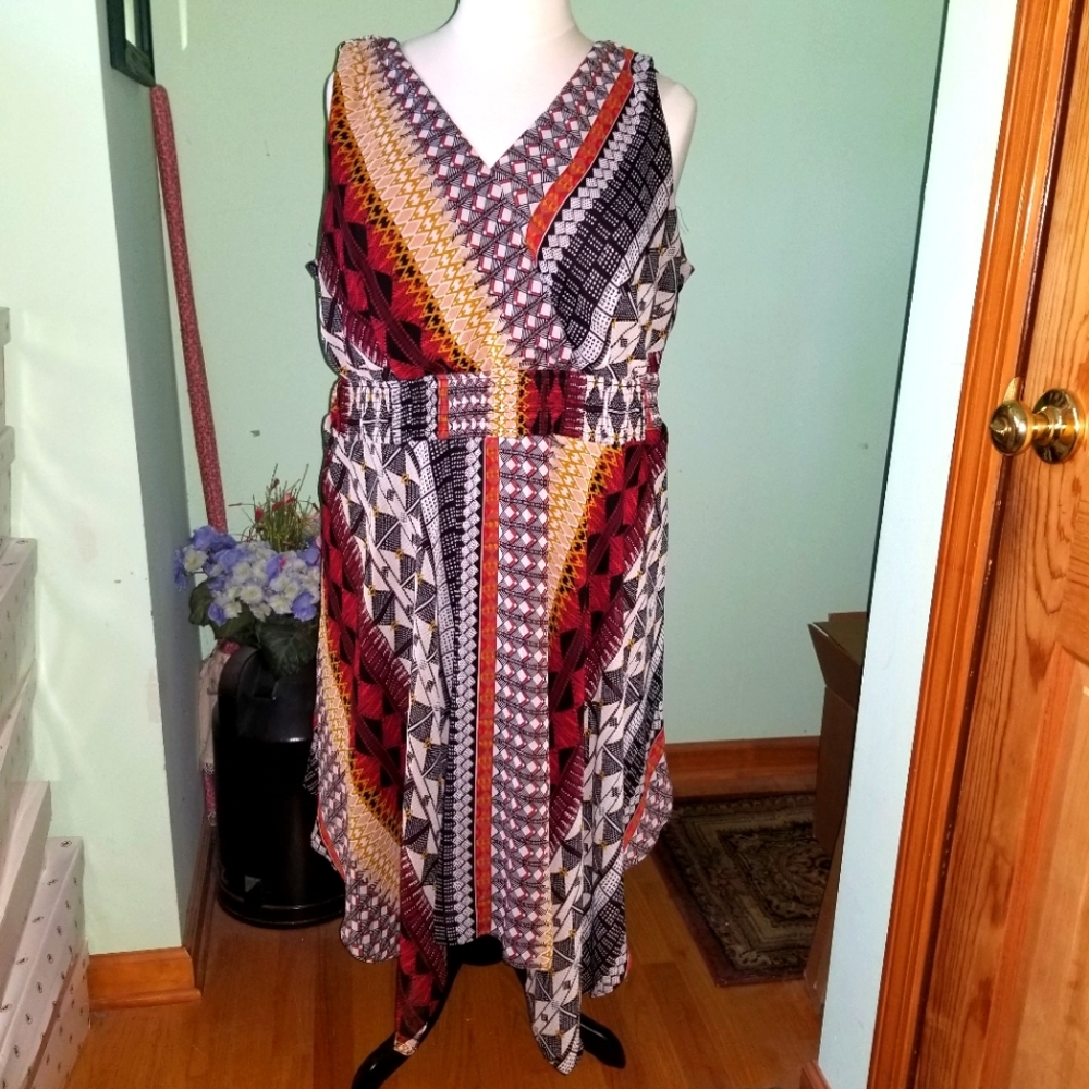 Dress Barn Plus Size 22W Faux Wrap Dress